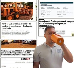 Prieto abusa con el alquiler de maquinarias, y esta vez negociado será por G. 2.500 millones – Diario TNPRESS