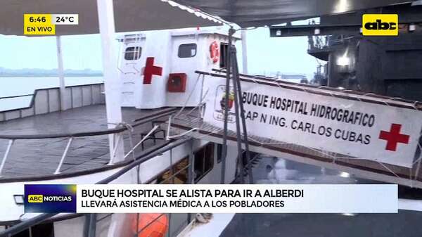 Video: Inicia el primer viaje del buque hospital de la Armada para brindar asistencia médica   - ABC Noticias - ABC Color