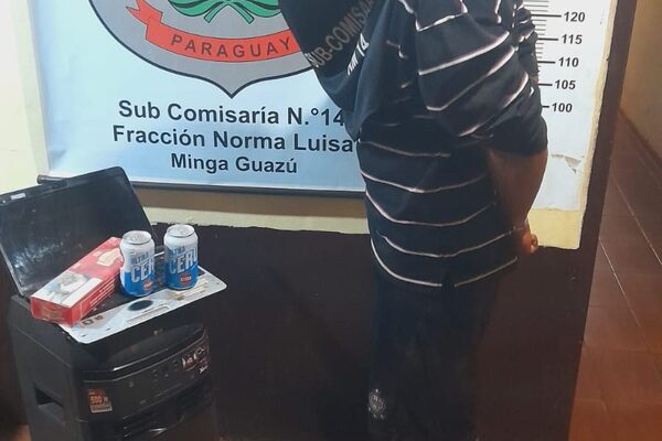 Aprehenden a ratero que robó en bodega