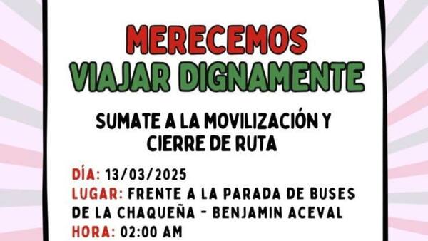 Pasajeros de La Chaqueña no dejarán que micros salgan de la parada