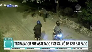 Trabajador fue asaltado se salvó de milagro de ser baleado