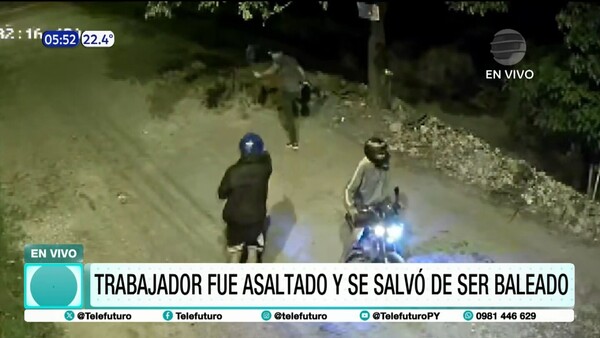 Trabajador fue asaltado se salvó de milagro de ser baleado