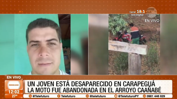 Joven desaparecido en Carapeguá