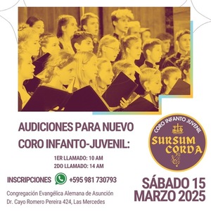 Audiciones Abiertas para el Coro Infanto-Juvenil «Sursum Corda»