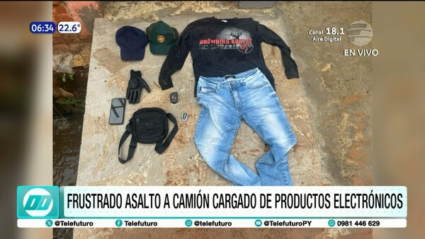 Frustrado asalto a camión cargado de productos electrónicos en Luque