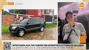 Ladrones con uniforme policial intentaron asaltar un camión que transportaba aparatos electrónicos en Luque