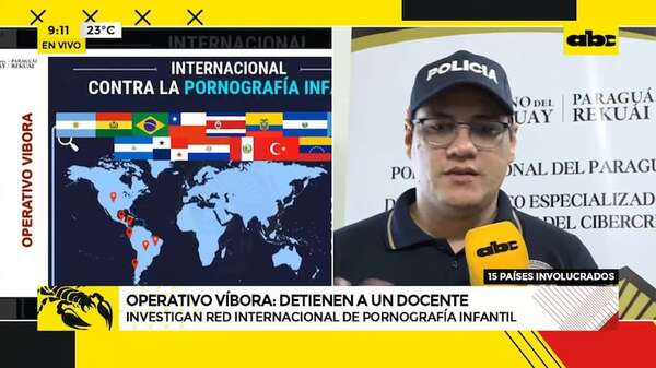 Operativo internacional contra la pornografía infantil: detuvieron a un docente en Limpio - ABC Noticias - ABC Color