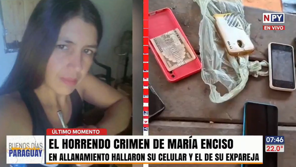 Crimen de María Enciso: Encuentran celular del presunto feminicida