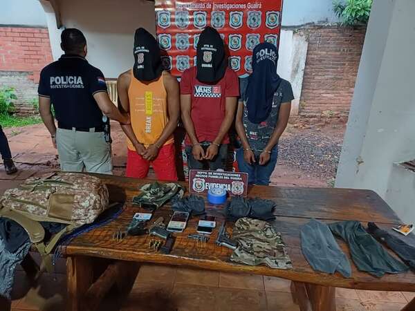 Golpe frustrado: Policía intercepta a banda armada antes de un presunto asalto en Guairá - Nacionales - ABC Color