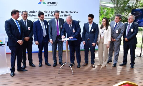 Firman orden de inicio para implantación de paneles solares flotantes en embalse de ITAIPU