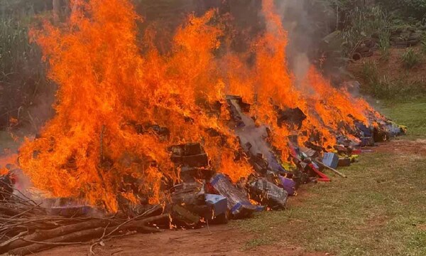 Incineran unos 285 kilos de cocaína incautada en Ciudad del Este – Prensa 5