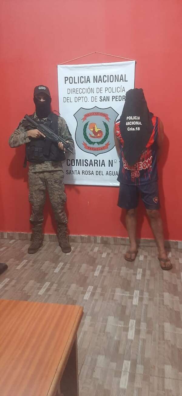 Enfrentamiento a tiros en Santa Rosa del Aguaray: sujeto denunciado por violencia es detenido - Nacionales - ABC Color