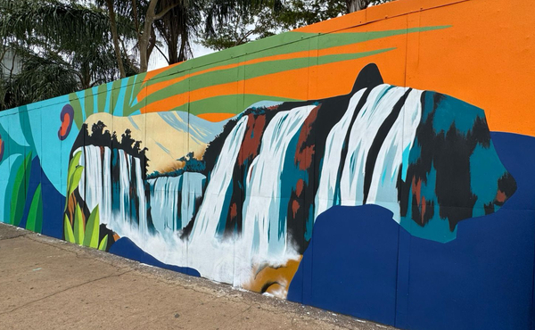 Nuevo mural va ganando forma en el lado brasilero Puente de la Amistad - La Clave