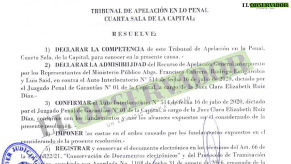 Tribunal de Apelación confirma sobreseimiento en relación con el caso “helicópteros” de Rafael Filizzola 