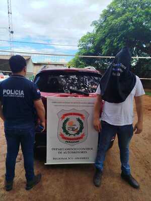 Operativos policiales simultáneos en Pedro Juan Caballero y Presidente Franco culminan con la recuperación de vehículos robados y la detención de tres personas