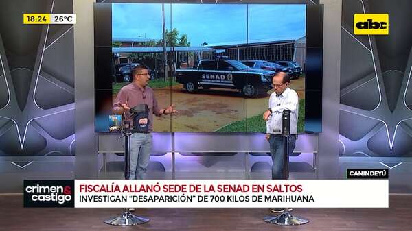 “Desaparición” de marihuana: esto dejó el allanamiento a la oficina de la Senad en Saltos del Guairá - Crimen y castigo - ABC Color