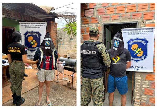 Dos detenidos con orden de captura en allanamientos antinarcóticos en Lambaré - Policiales - ABC Color