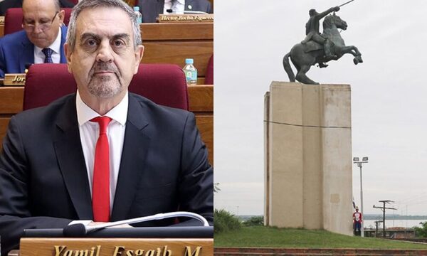 Plantean reubicar estatua del Mariscal López frente al Palacio de Gobierno, en Costanera Norte