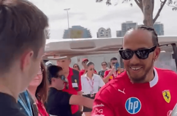 Un saludo de gloria: Duerksen y su encuentro con Hamilton