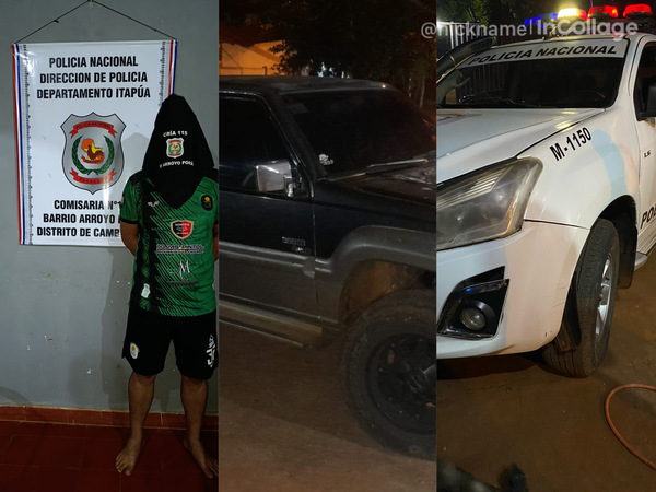Conductor borracho chocó contra una patrullera en Arroyo Porá