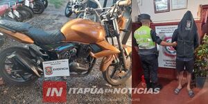 JOVEN MOTOCICLISTA FUE APREHENDIDO POR CONDUCIR EBRIO EN ENCARNACIÓN