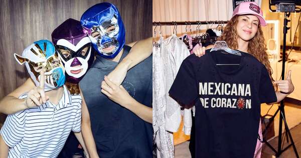 La Nación / Shakira y sus hijos rindieron tributo a la lucha libre en México