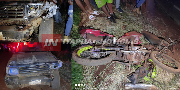 COLISIÓN FATAL EN TRP: CAMIONETA HABRÍA INVADIDO EL CARRIL DE LA MOTOCICLETA