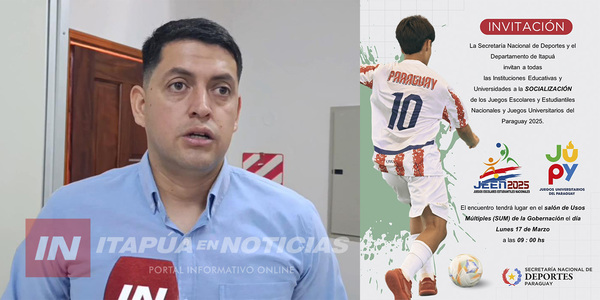 IMPORTANTE JORNADA SOBRE JUEGOS ESCOLARES Y UNIVERSITARIOS EN LA GOBERNACIÓN DE ITAPÚA