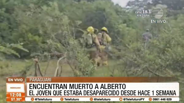 Hallan muerto al joven desaparecido en zona de Carapegua