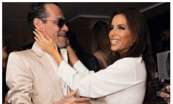 (VIDEO) Eva Longoria disfrutó de su cumple muy “apegada” a Marc Anthony