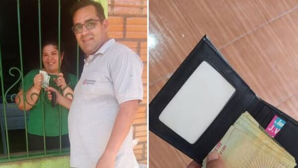 Una mujer encontró una billetera llena de dinero y se la devolvió a su dueño