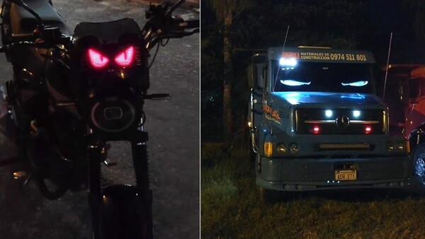 Micros y camiones con “ojos led” son la nueva tendencia para purear