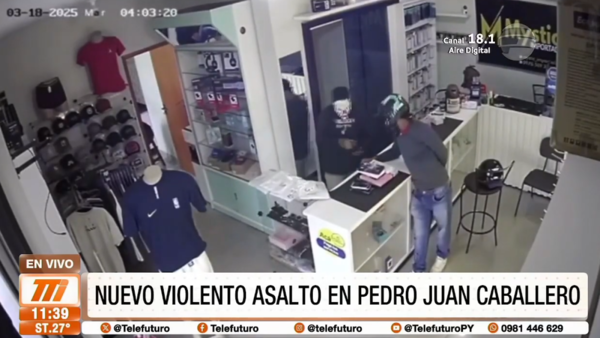Violento asalto a comercio en Pedro Juan Caballero
