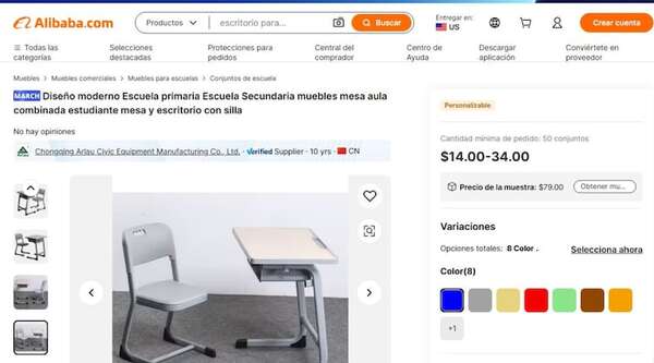 Valor de pupitres no supera US$ 5 millones - Política - ABC Color