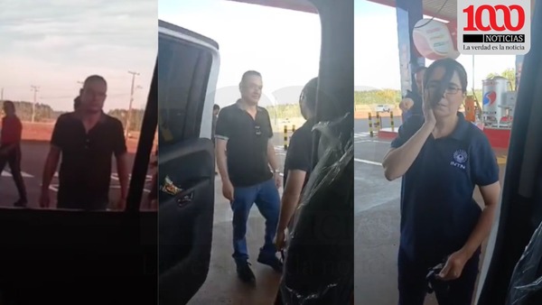 Abogado abofetea a una funcionaria del INTN en una gasolinera - 1000 Noticias