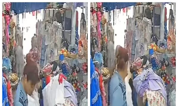 (VIDEO)Doña se hizo pasar por cliente en tienda de danza y se robó 3 palos