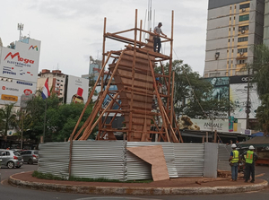 Va cobrando forma la nueva Rotonda Reloj de Ciudad del Este - La Clave
