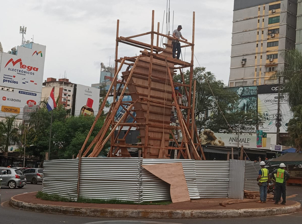 Va cobrando forma la nueva Rotonda Reloj de Ciudad del Este - La Clave