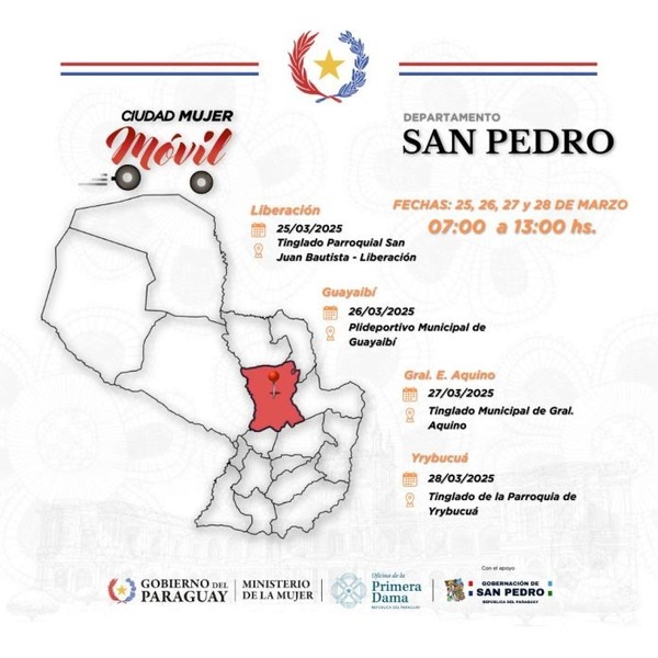 Servicios gratuitos de Ciudad Mujer Móvil llegarán al departamento de San Pedro - ADN Digital