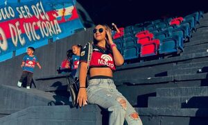 La novia de Wilder Viera se fue a alentar a otro equipo “azulgrana”