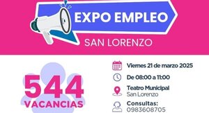 Expo Empleo se realizará este viernes 21 de marzo en San Lorenzo