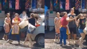 Yuyeras agreden y mojan a clientes en el Mercado 4