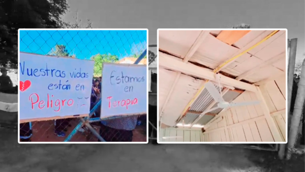 Padres toman deteriorada escuela y exigen respuestas de autoridades en San Pedro