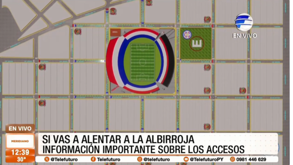 Información importante sobre los accesos al Defensores del Chaco