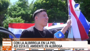 ¡Con la Albirroja en la piel! ¡Así está el ambiente en Albiroga!