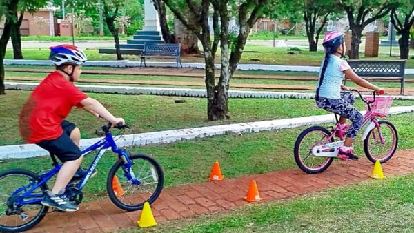 Habilitan escuela de ciclismo para los peques en Bella Vista