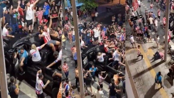 ¡Cómo pio así! Hinchas de la Albirroja se moquetearon en el festejo por la victoria