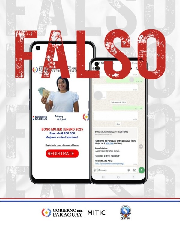 Es falsa la cadena de WhatsApp sobre un "Bono Mujer", reiteran - 1000 Noticias