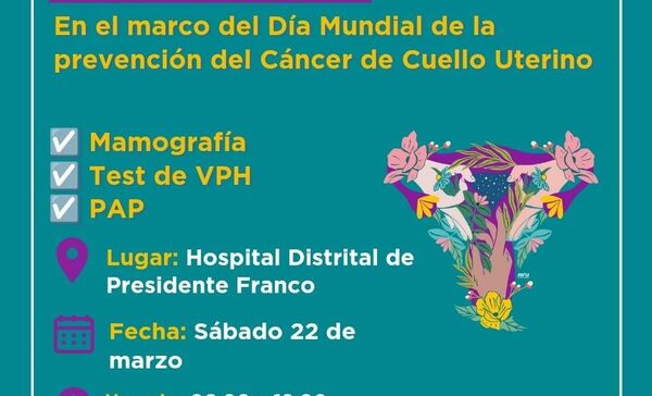 Impulsan jornada de prevención del cáncer de cuello uterino en hospital de Franco