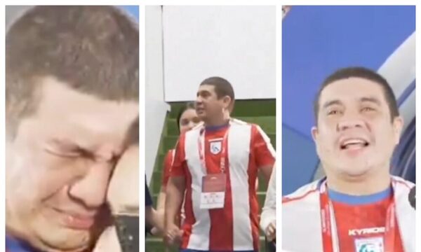 (VIDEO)Repositor de supermercado emocionado asistió al Defensores del Chaco
